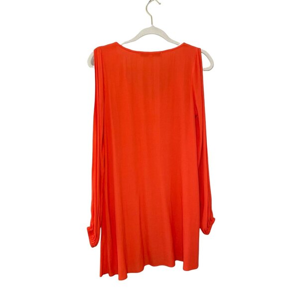 Lovers & Friends Gracie Split Sleeve Mini Dress Size XS Coral Reef Orange - Picture 6 of 10